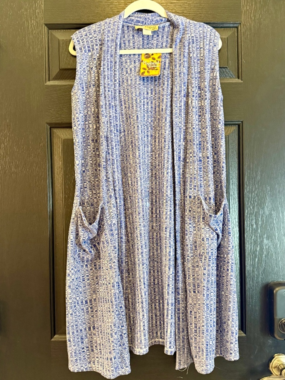 Hybrid & Company Sleeveless Duster Cardigan Vest Open Front AP1771